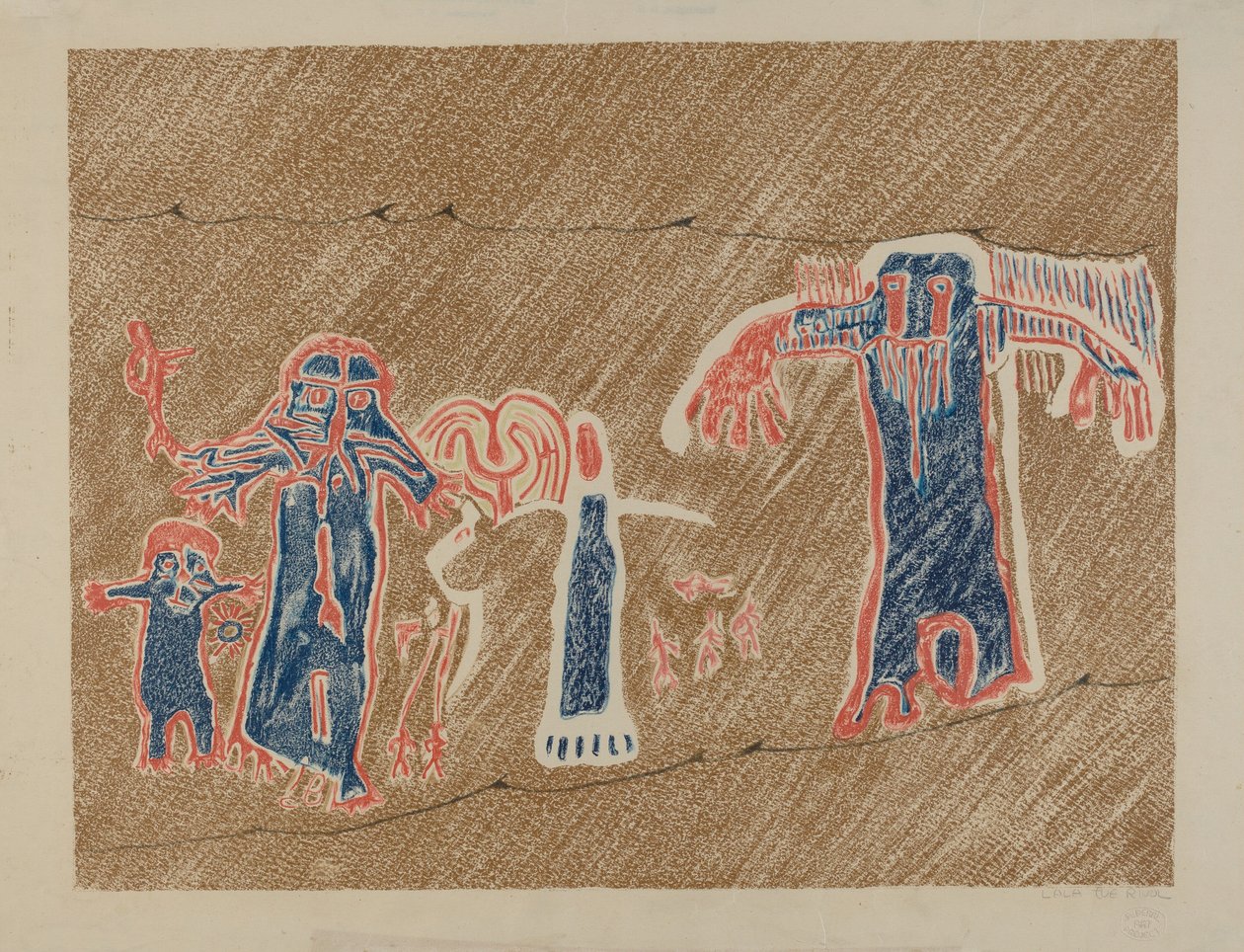 Petroglyph - Postacie ludzkie autorstwa Lala Eve Rivol