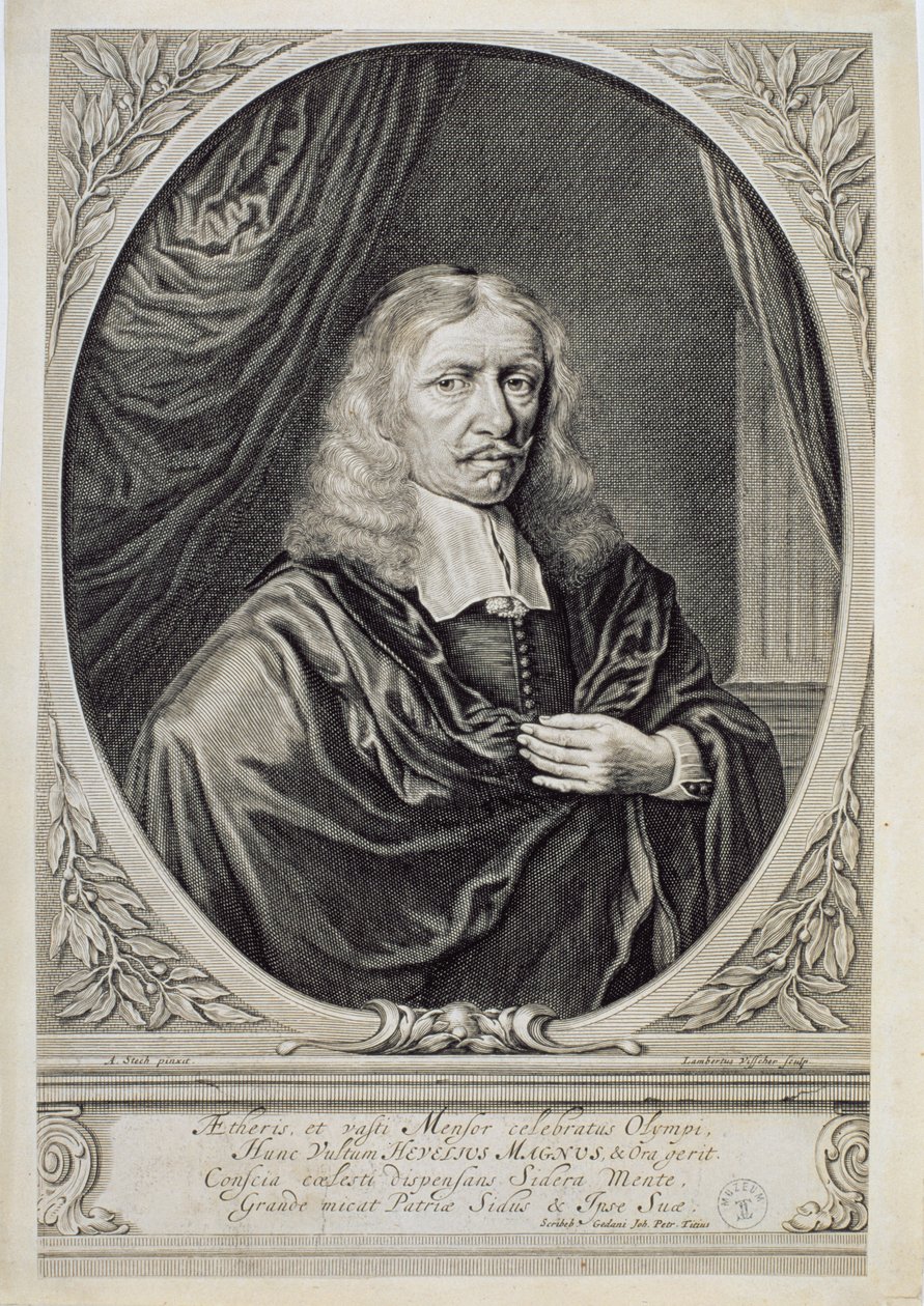 Johannes Hevelius (1611-87) 1668 autorstwa Lambert de Visscher