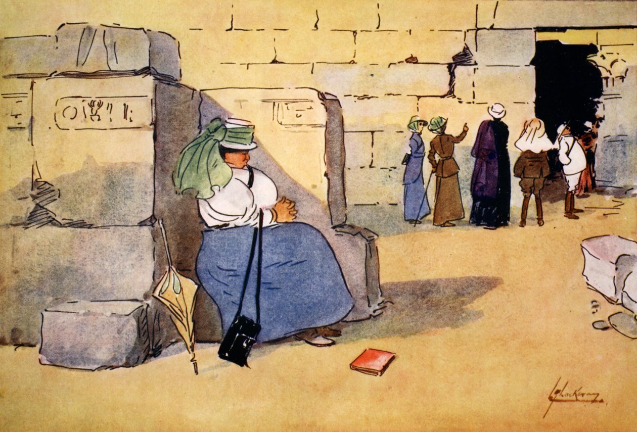 Zmęczony!, z „Jasnej strony Egiptu”, 1908 autorstwa Lance Thackeray