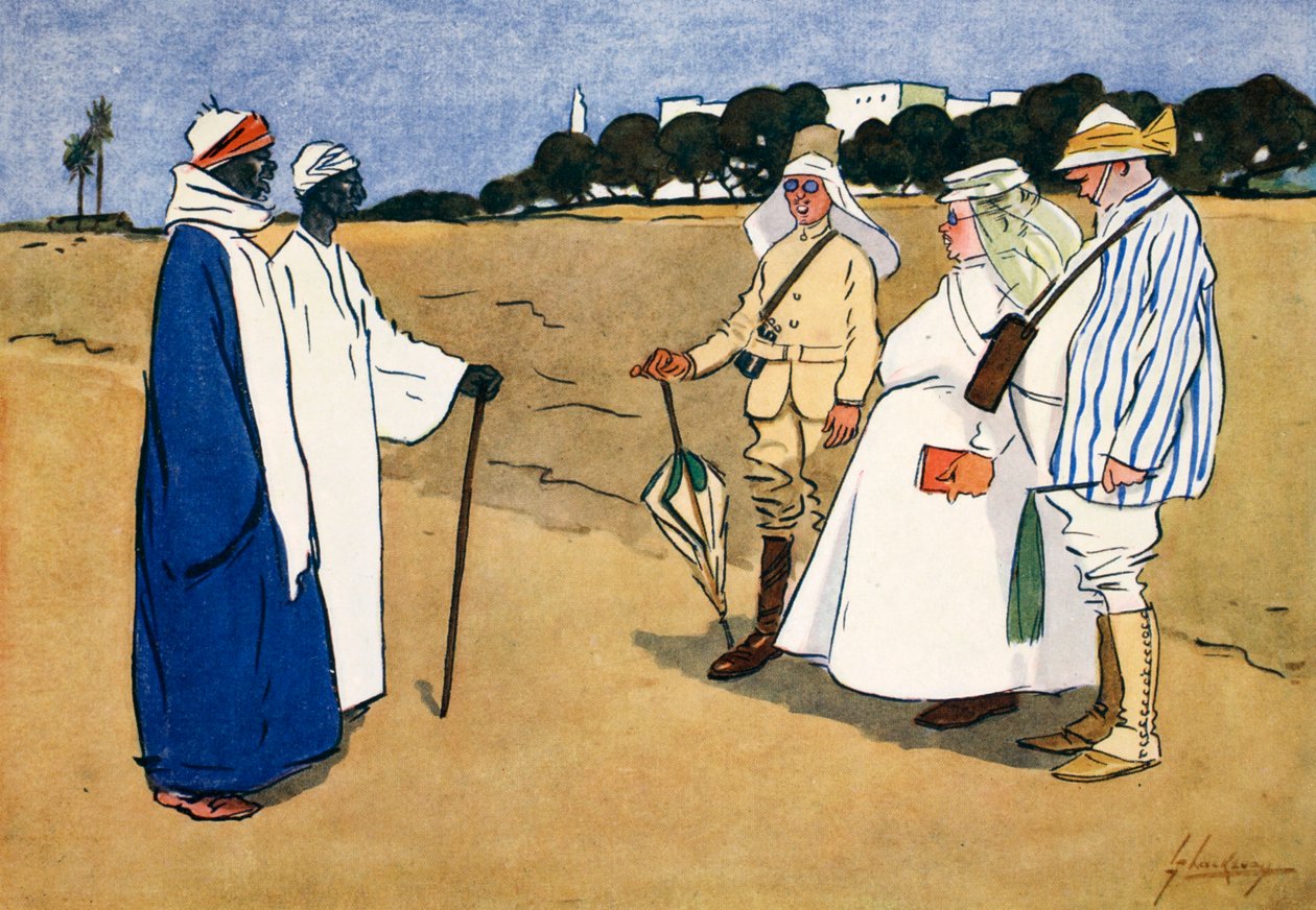 O gdyby ta moc dała nam dar, byśmy widzieli siebie tak, jak widzą nas inni..., z "Jasnej strony Egiptu", 1908 autorstwa Lance Thackeray