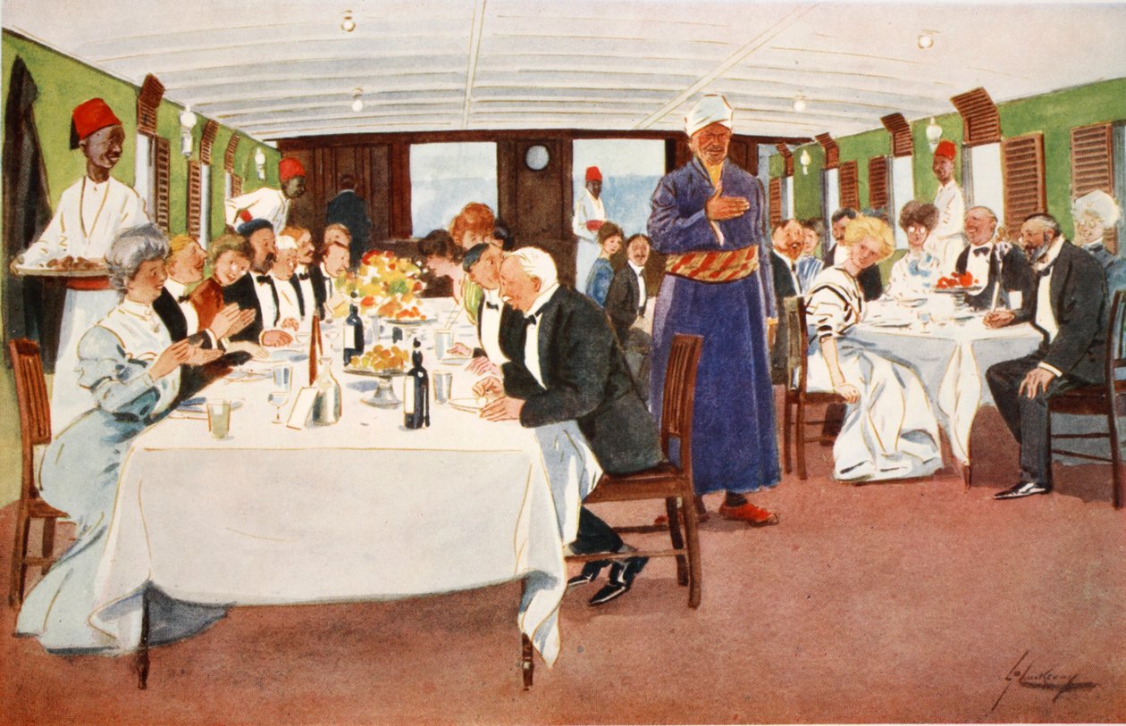 Przemówienie poobiednie z „Jasnej strony Egiptu”, 1908 autorstwa Lance Thackeray