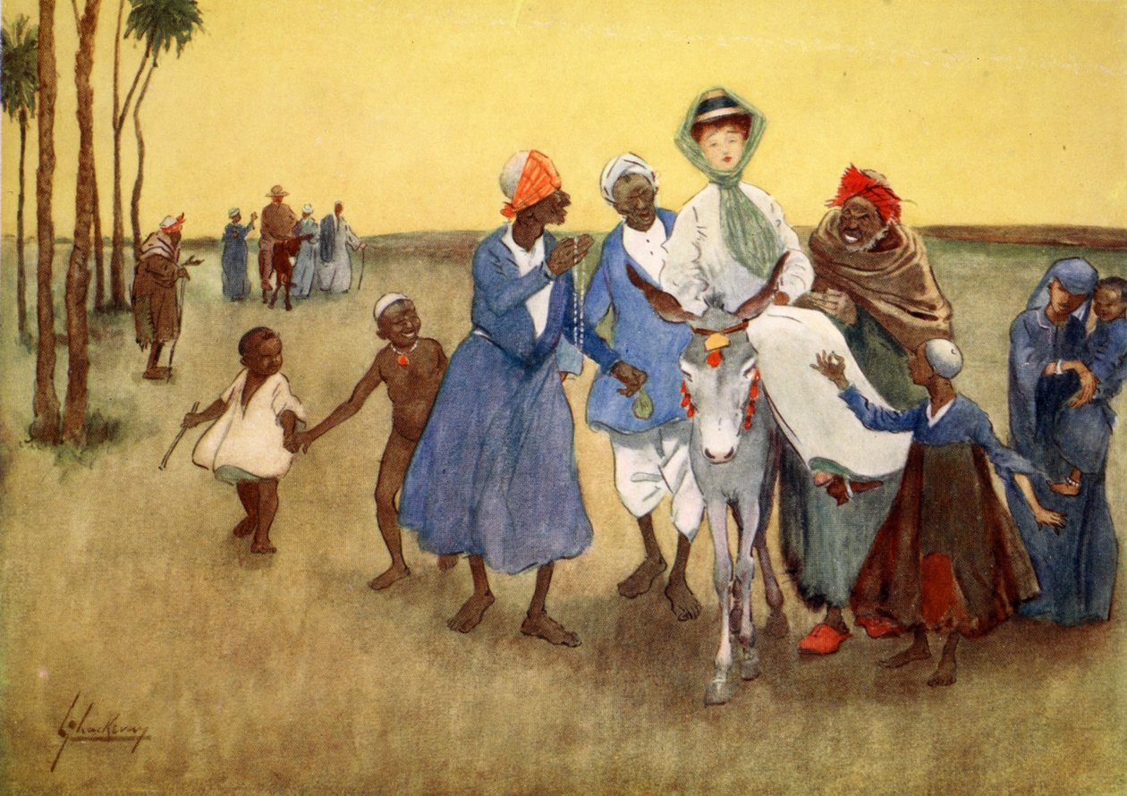 Antyczny szkodnik, z „Jasnej strony Egiptu”, 1908 autorstwa Lance Thackeray