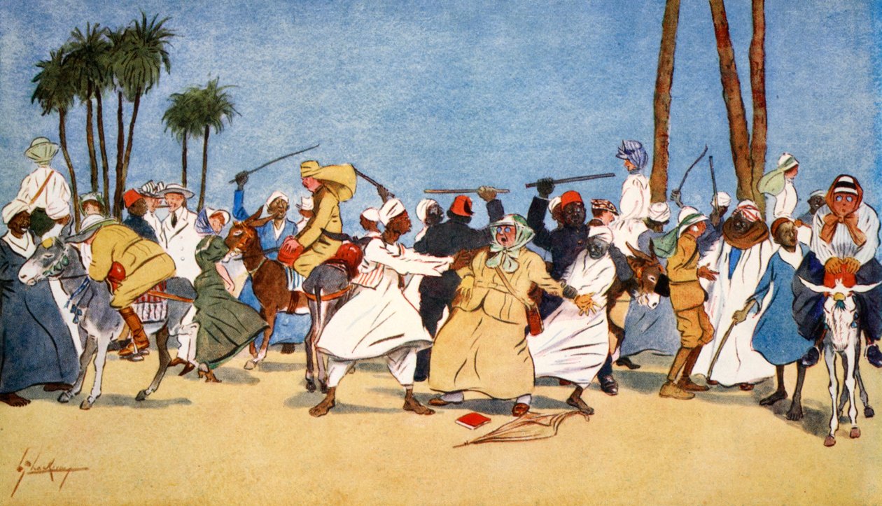 „Bitwa nad Nilem”, 1908. autorstwa Lance Thackeray