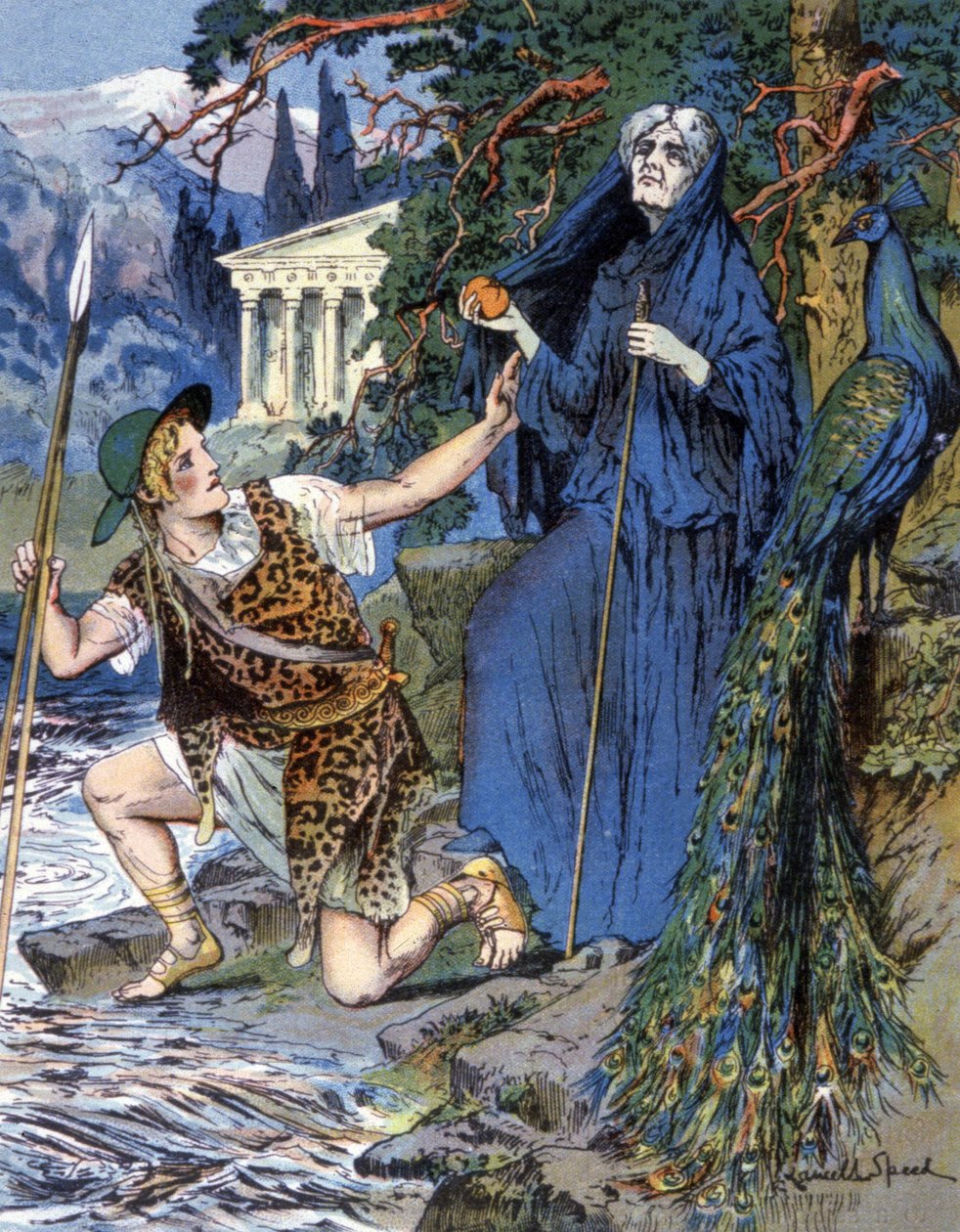 Jason i Hera, ok. 1900 r. (ilustracja) autorstwa Lancelot Speed