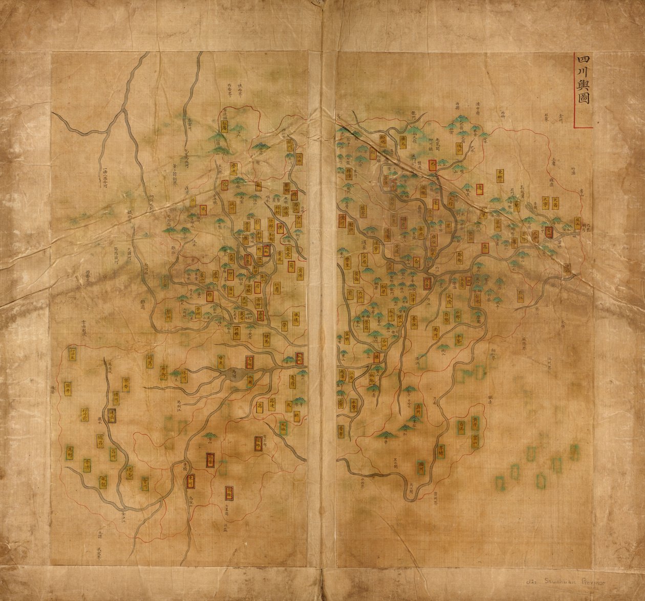 mapa ryb tamy autorstwa Langdon Warner