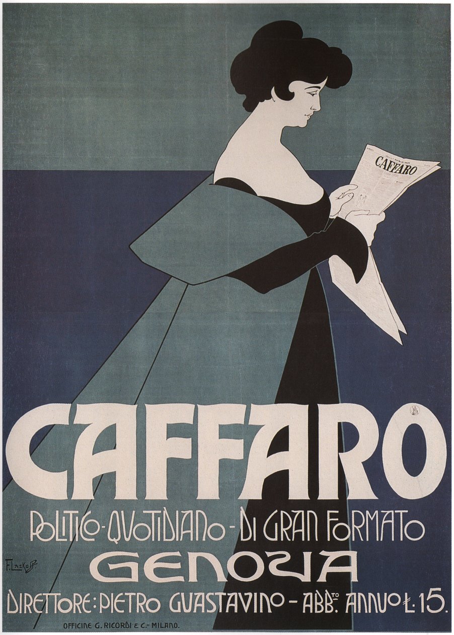Gazeta Caffaro Genua, 1901 autorstwa Laskowski