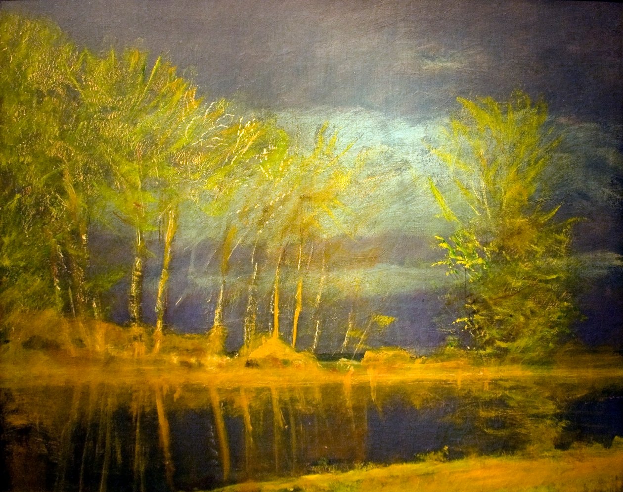Aprilisi rozpoczyna wiosenną burzęAngielski: Lights_in_April_Spring_Stormn autorstwa Laszlo Mednyanszky