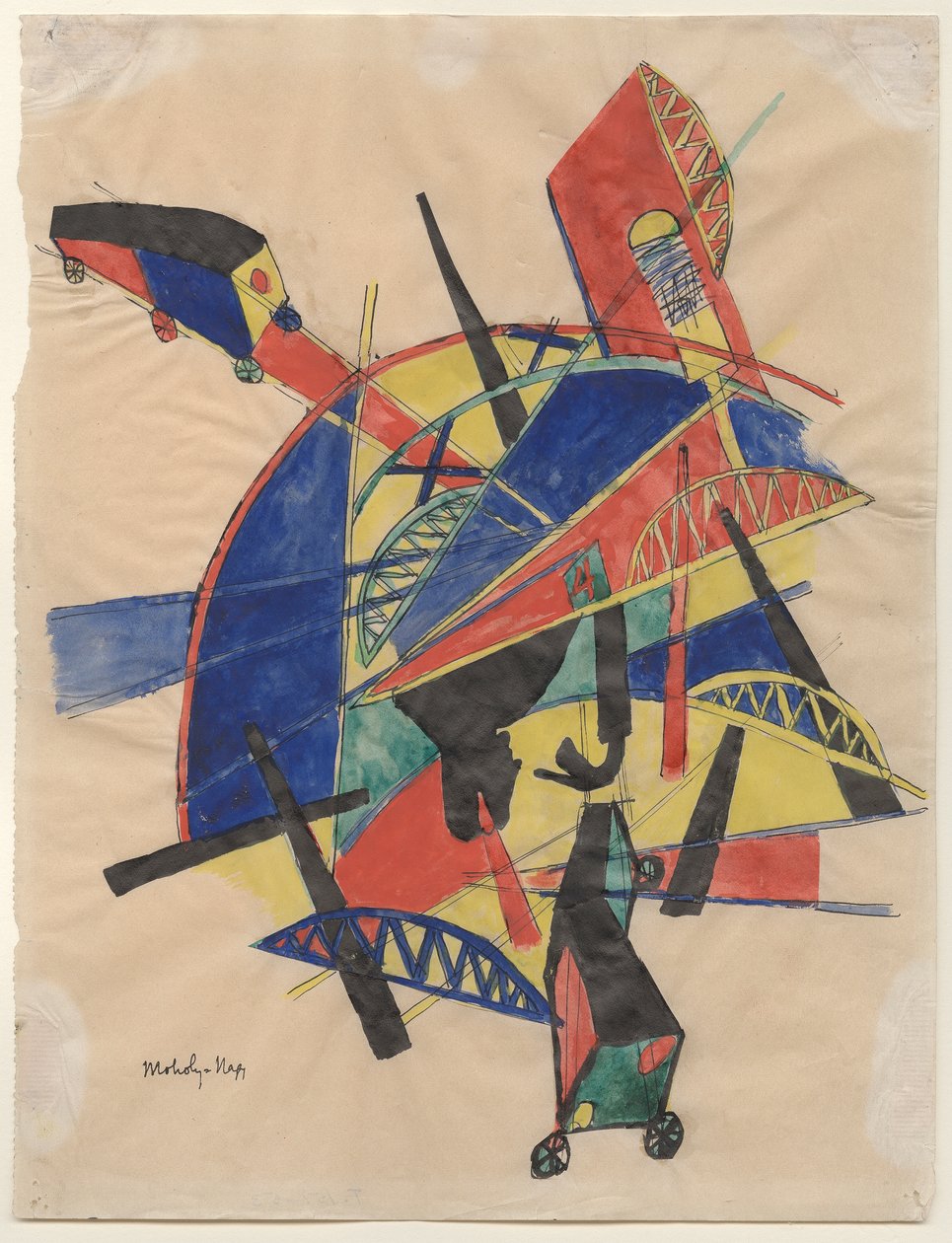 Mosty, 1920-21 autorstwa Laszlo Moholy Nagy