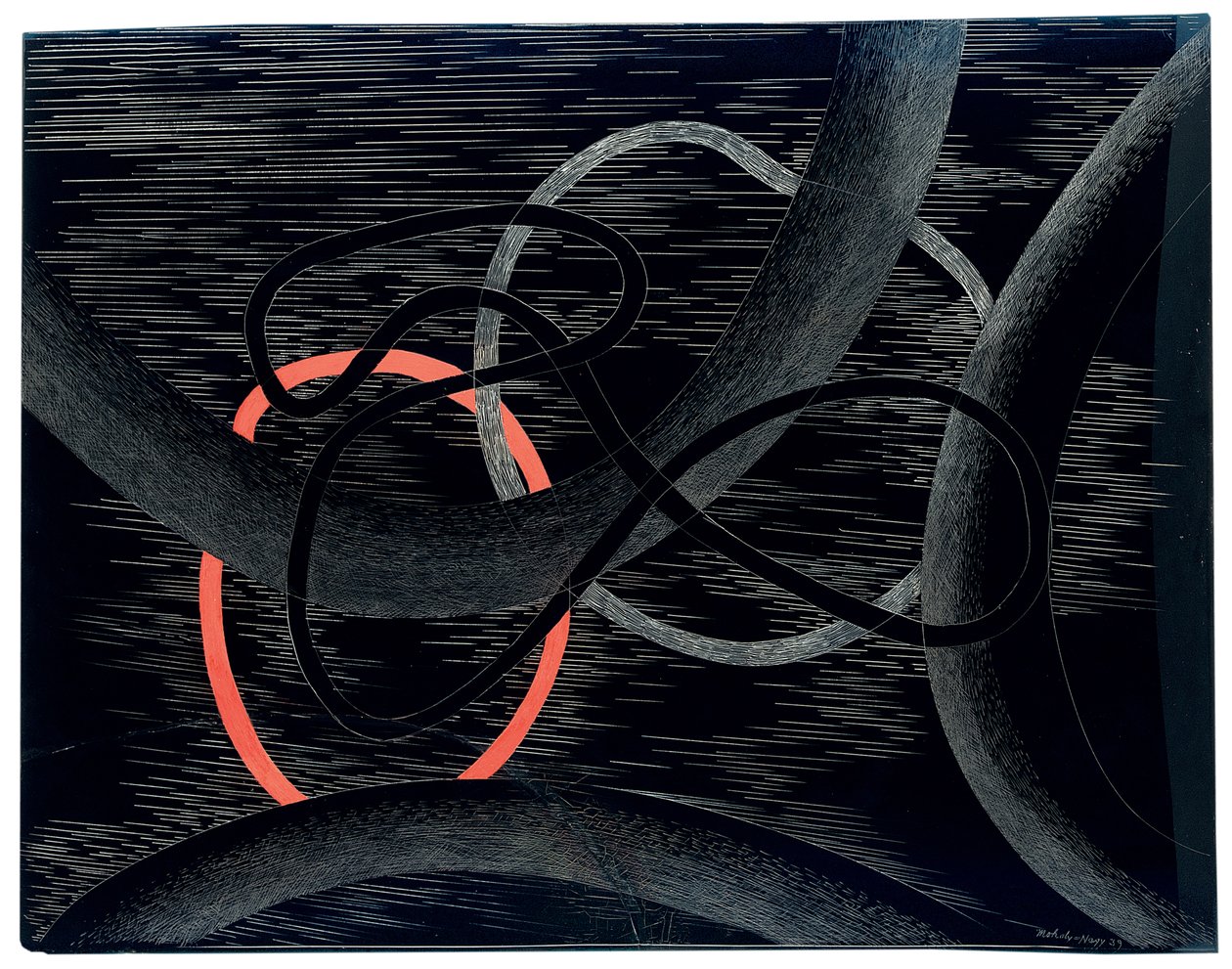 Kompozycja, 1939 autorstwa Laszlo Moholy Nagy