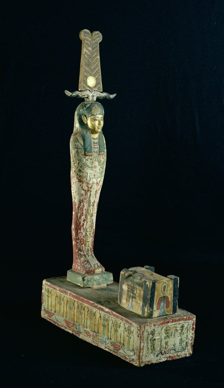 Statuetka nagrobna Ptaha-Sokara-Ozyrysa (drewno malowane) autorstwa Late Period Egyptian