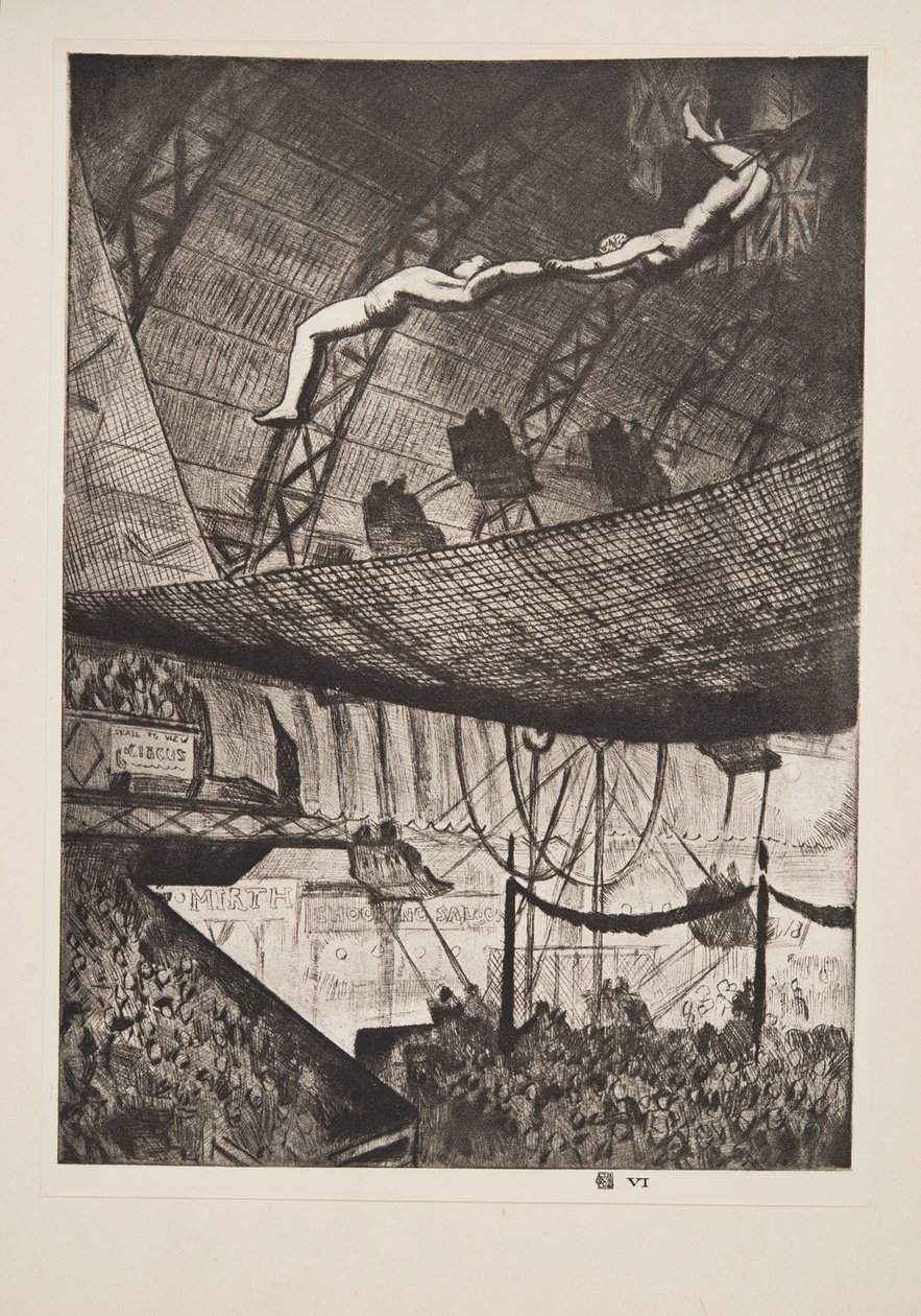 Akrobaci, wyd. 1925. autorstwa Laura Knight