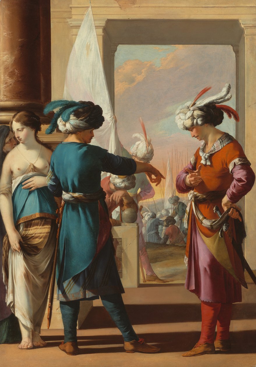 Pantea, Cyrus i Araspas, 163134. autorstwa Laurent de la Hyre