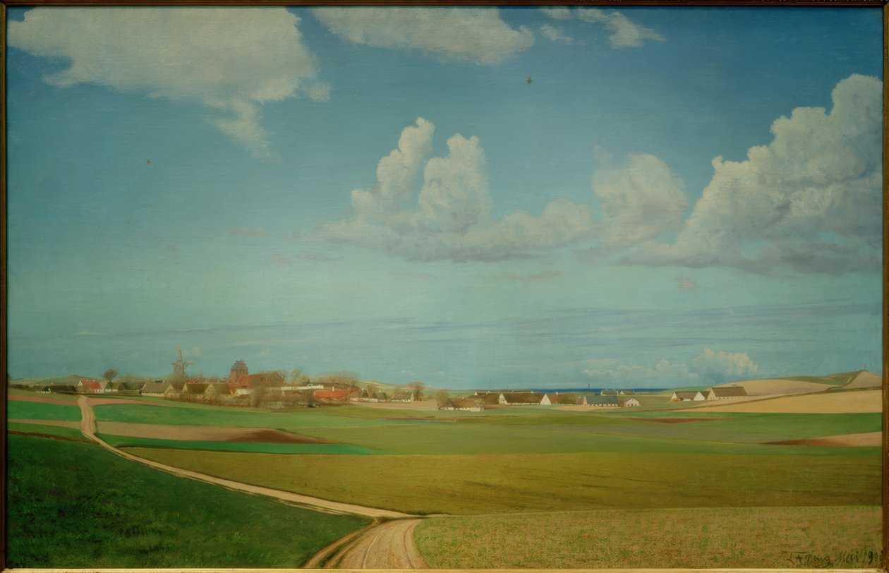 Widok na miasto Melby autorstwa Laurits Andersen Ring