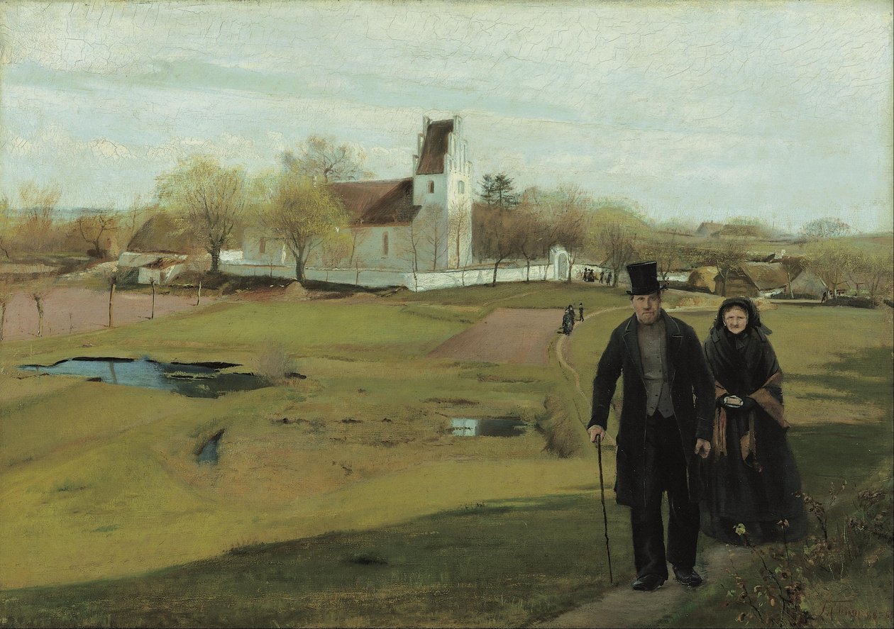 Kościół w Mogenstrup autorstwa Laurits Andersen Ring