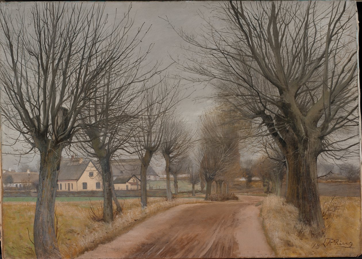 Droga w pobliżu Vinderød, Zelandia, 1898. autorstwa Laurits Andersen Ring