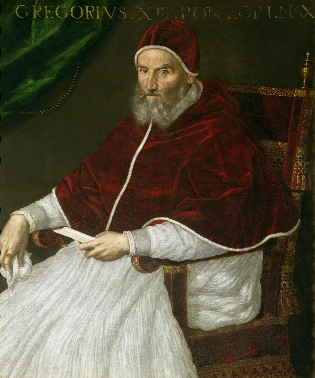 Portret papieża Grzegorza XIII (Ugo Buoncompagni) (1502-85) autorstwa Lavinia Fontana