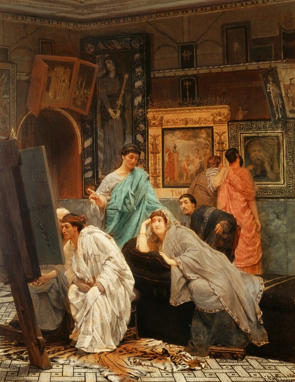 Kolekcjoner obrazów w czasach Augusta, 1867 autorstwa Lawrence Alma Tadema