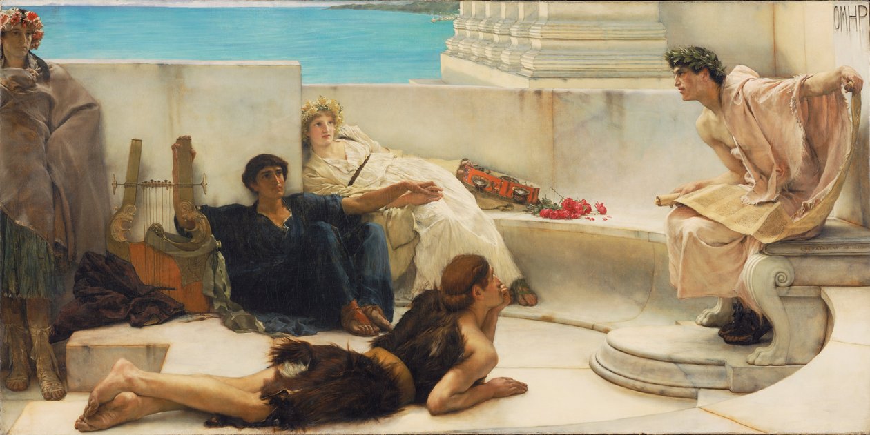 Czytanie Homera autorstwa Lawrence Alma Tadema