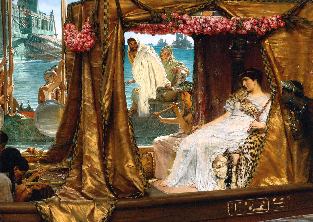 Spotkanie Antoniusza i Kleopatry autorstwa Lawrence Alma Tadema