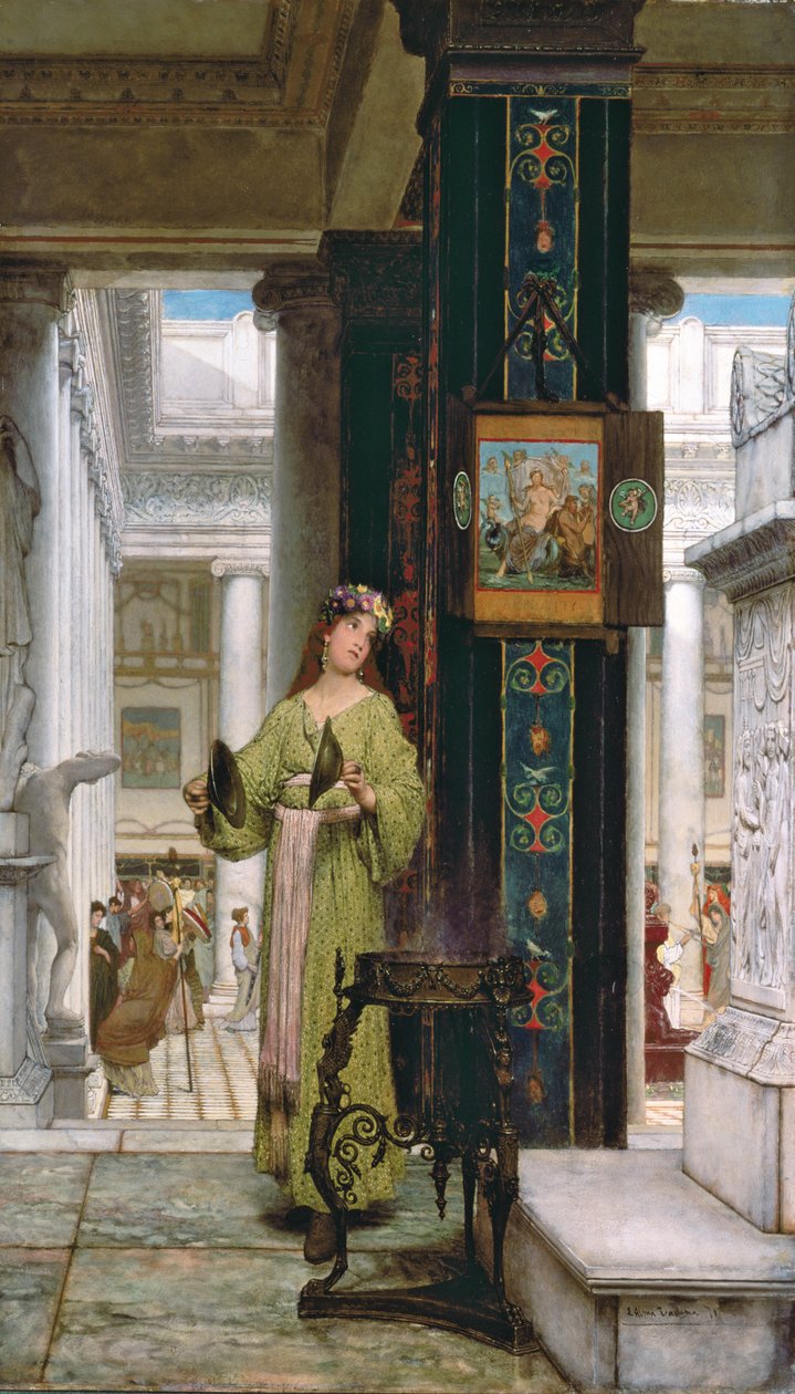 W świątyni, 1871 autorstwa Lawrence Alma Tadema