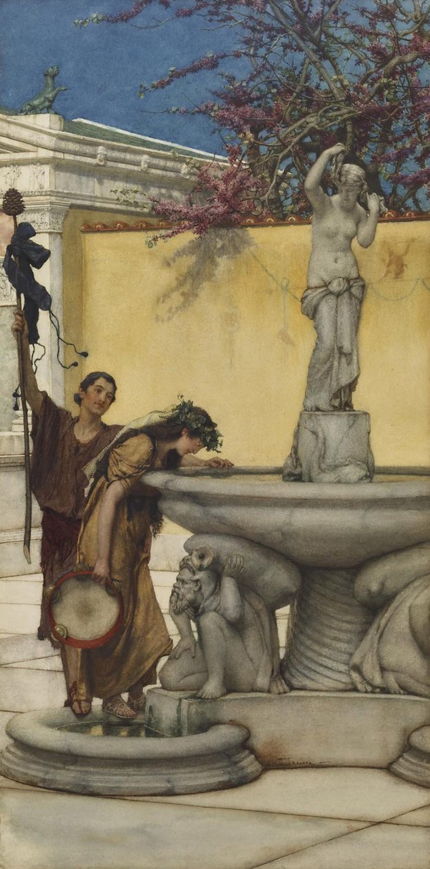 Twixt Wenus i Bachus, 1882 (wc na papierze) autorstwa Lawrence Alma Tadema
