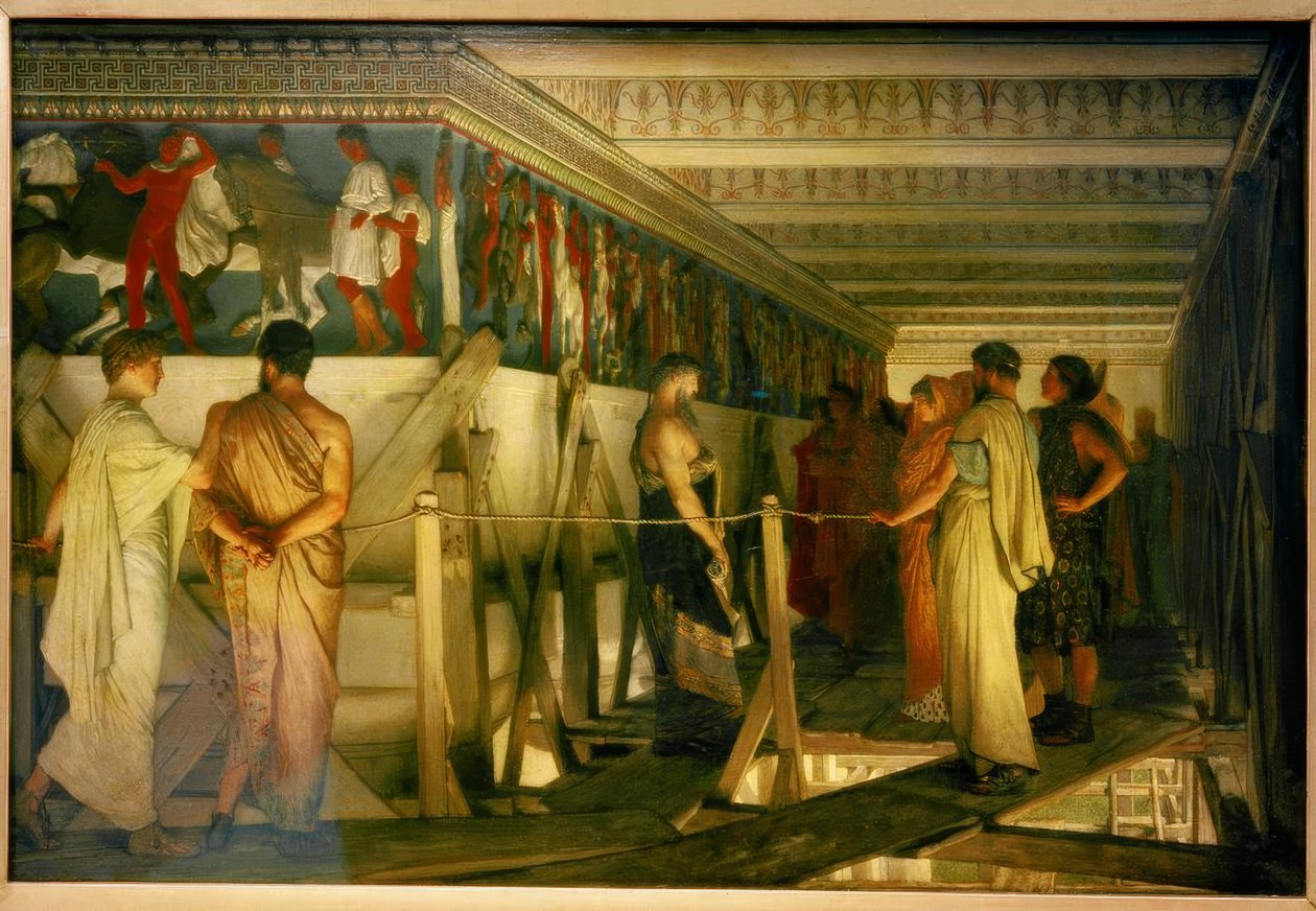 Fidiasz i fryz Partenonu autorstwa Lawrence Alma Tadema