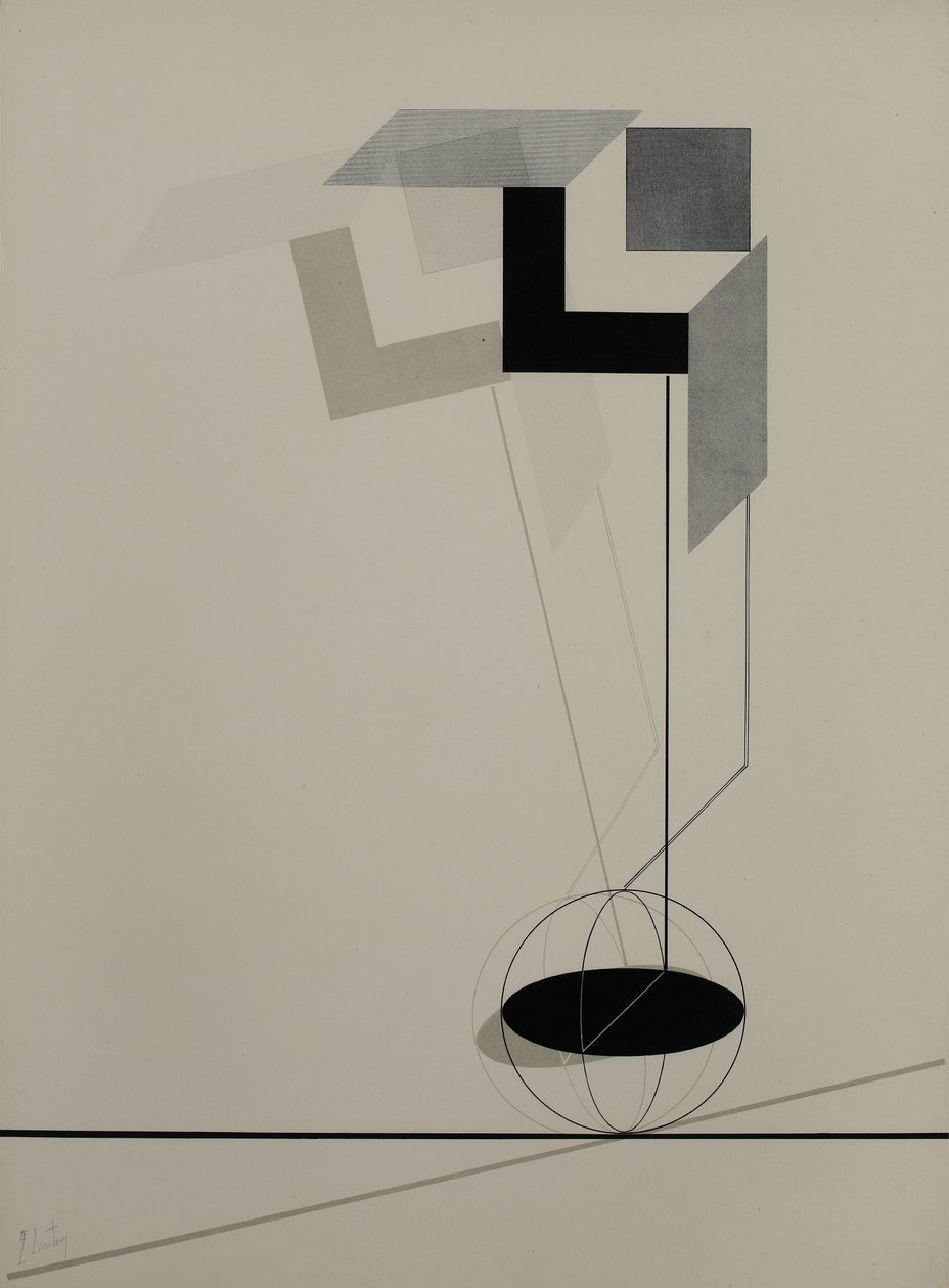 Kestnermappe Proun, Rob. Levnis and Chapman GmbH Hannover -2 autorstwa Eliezer Markowich Lissitzky