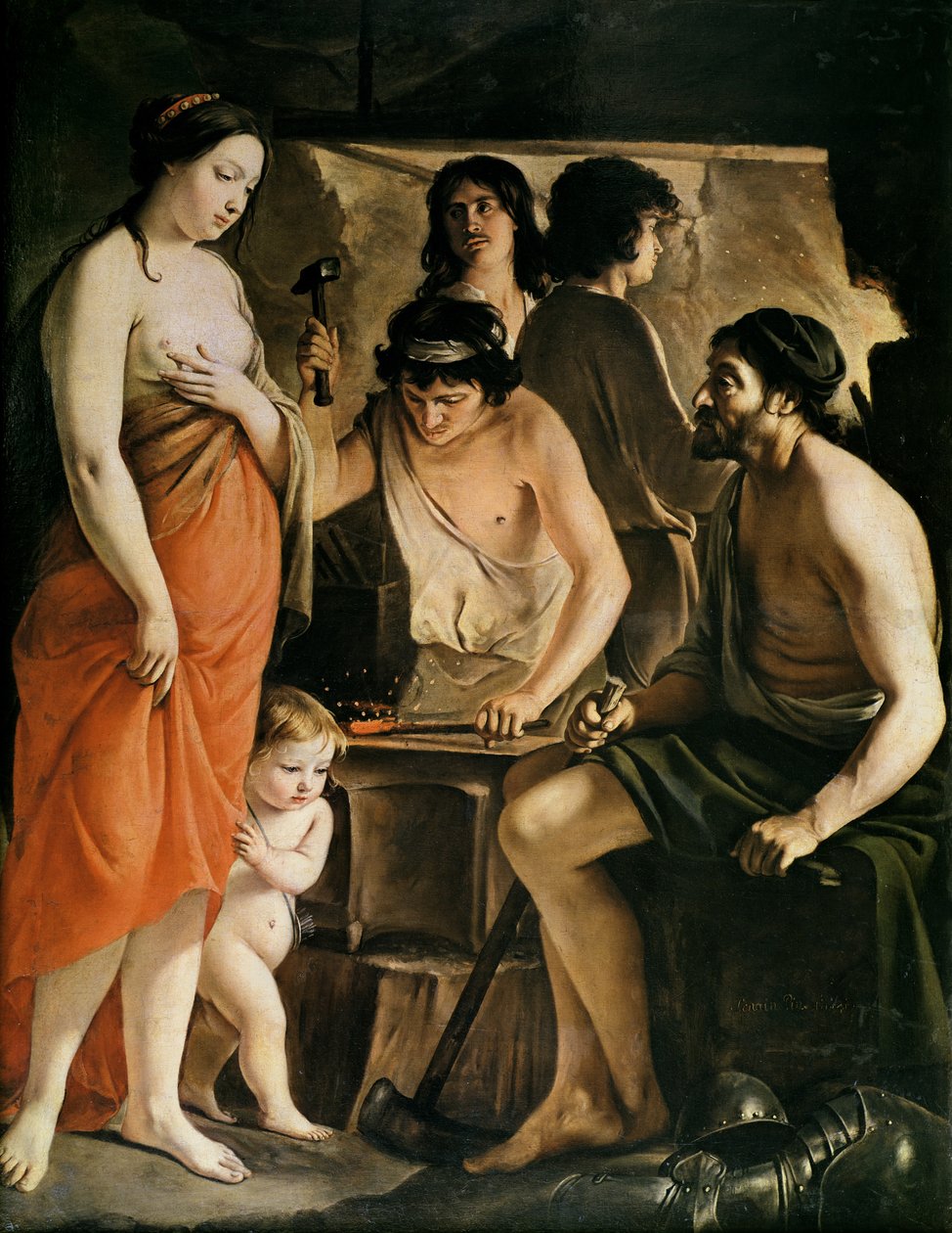 Wenus w Kuźni Wulkana, 1641 autorstwa Le Nain Brothers