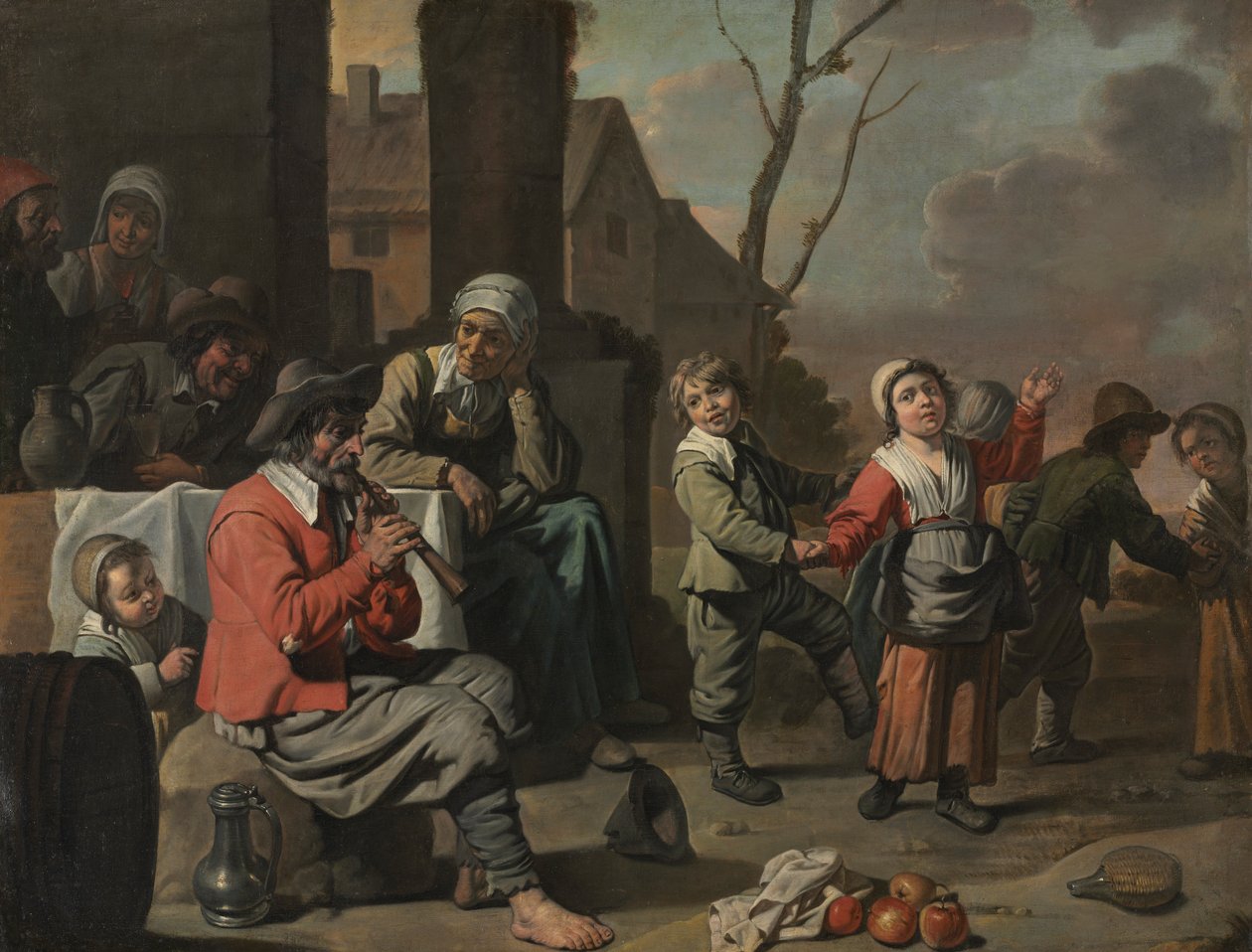 Tańczące dzieci chłopskie, 1650. autorstwa Le Nain