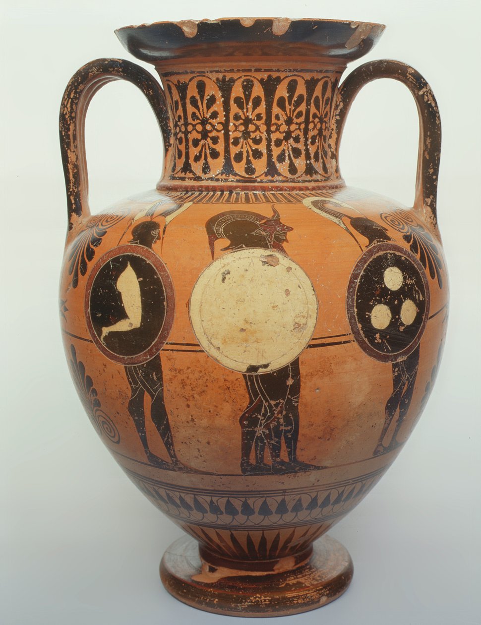 Amfora czarnofigurowa, 515-490 p.n.e. (ceramiczna) autorstwa Leagros Group