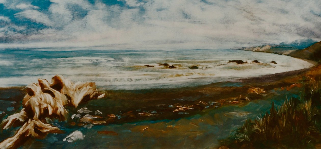 Kaikoura NZ, 2000 (olej na papierze) autorstwa Lee Campbell