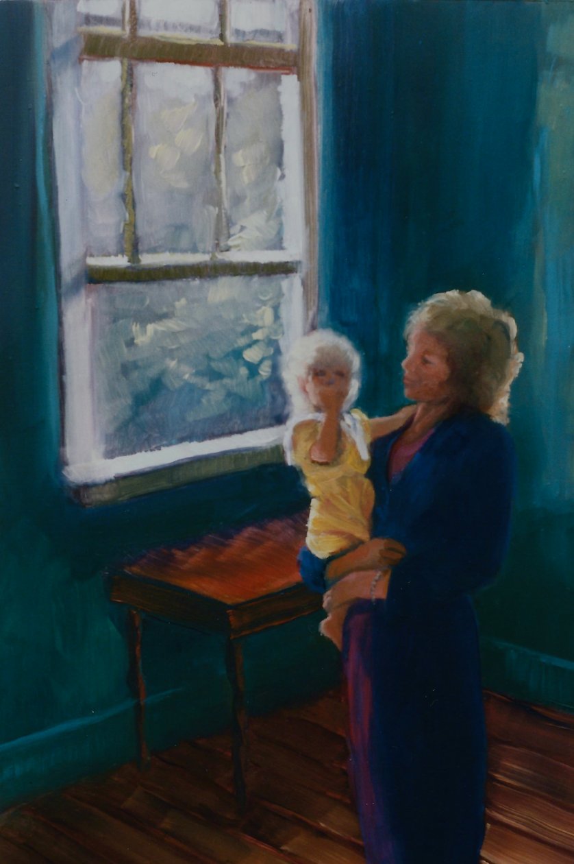 Lily i Mira, 1997 olej na papierze autorstwa Lee Campbell