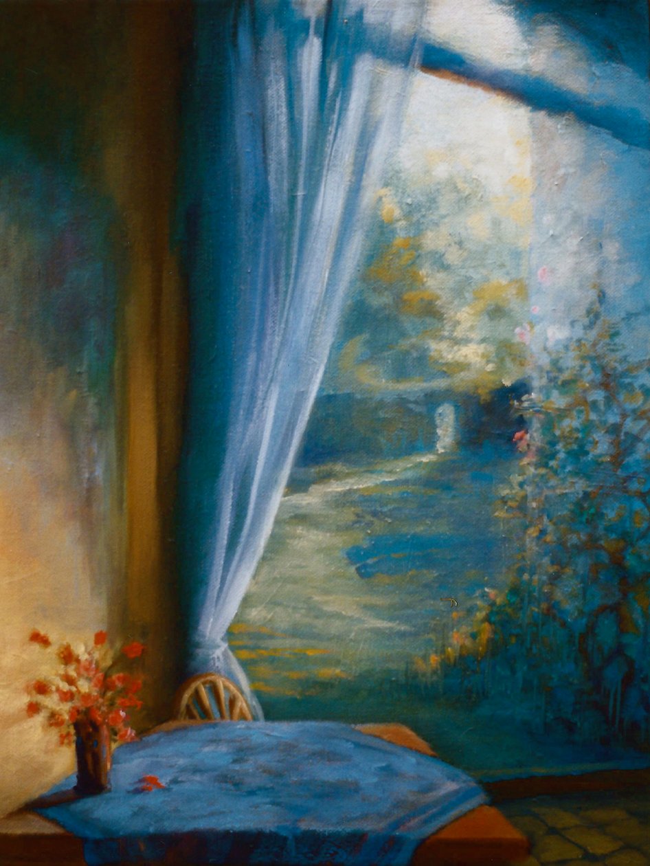 Summer Shadows, 1999 (olej na papierze) autorstwa Lee Campbell