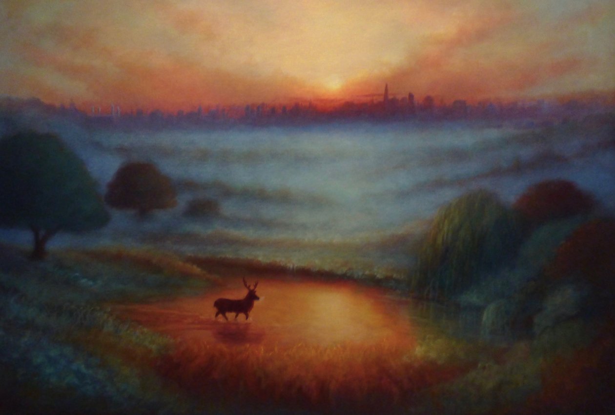 Beyond the Bracken, 2024 (olej na płótnie) autorstwa Lee Campbell