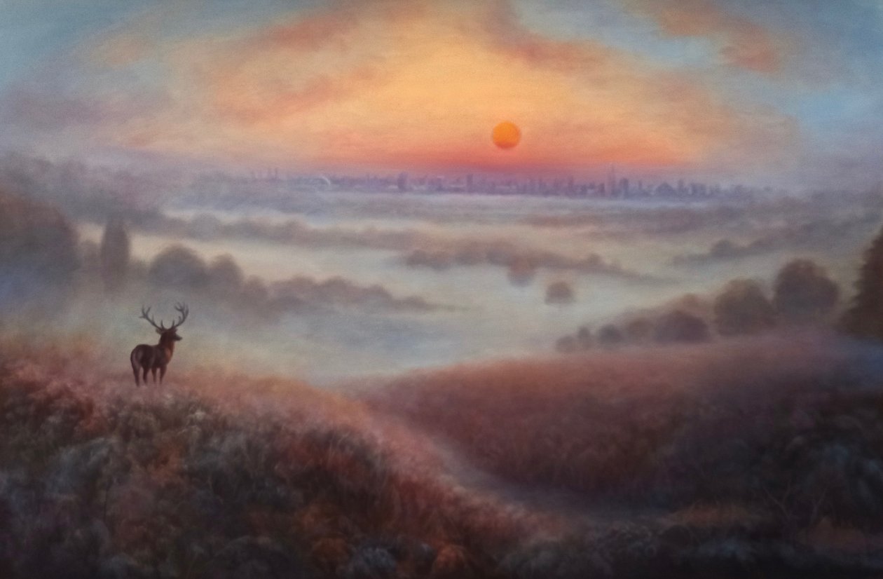 Richmond Dawn, 2021 (olej na płótnie) autorstwa Lee Campbell
