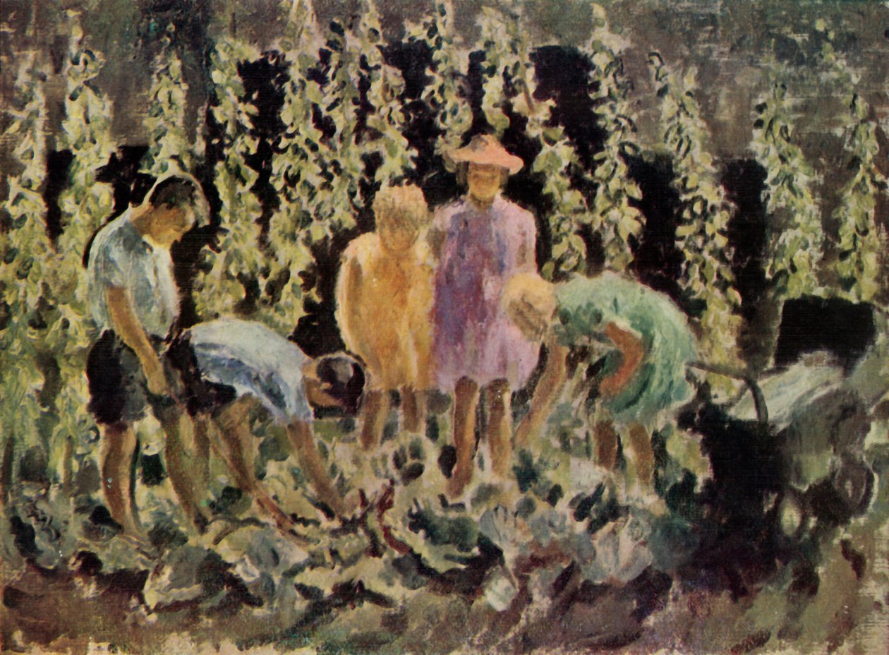 „Ewakuowani uprawiający kapustę”, 1940, 1943. autorstwa Leila Faithfull