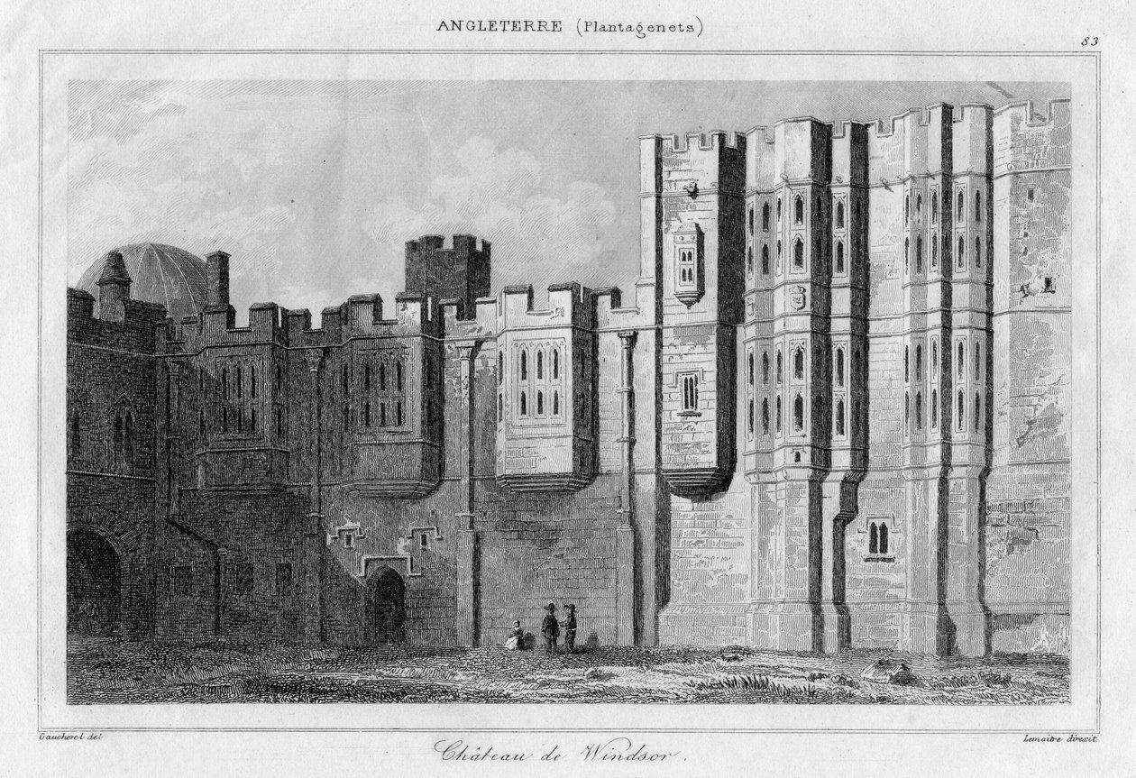 Zamek Windsor, Berkshire, XIX wiek autorstwa Lemaitre