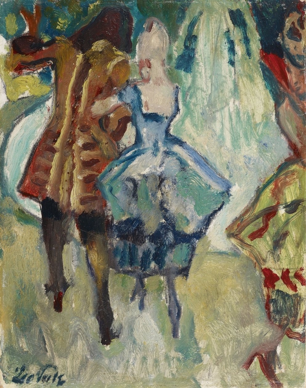 Impreza w ogrodzie, nauka autorstwa Leo Putz