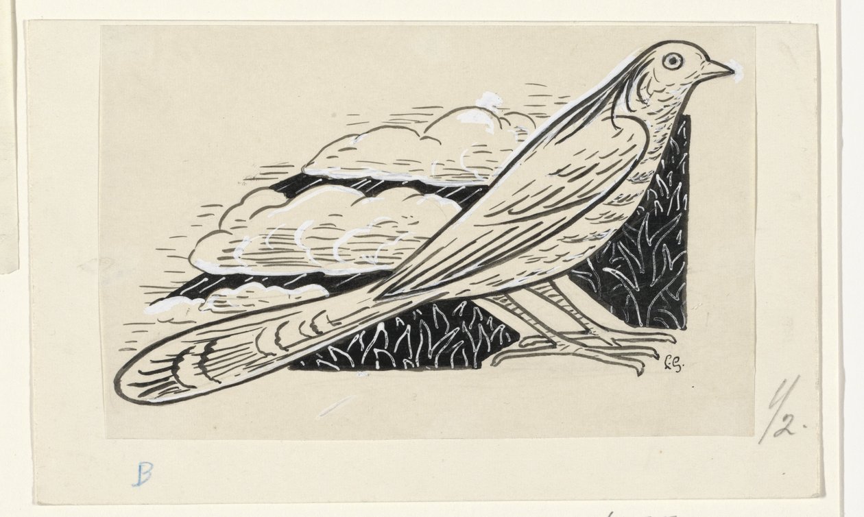 Gołąb autorstwa Leo Gestel (signed by artist)