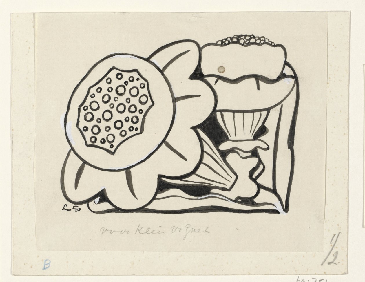 dwa kwiaty autorstwa Leo Gestel (signed by artist)