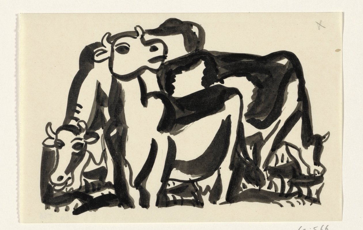 Trzy krowy autorstwa Leo Gestel