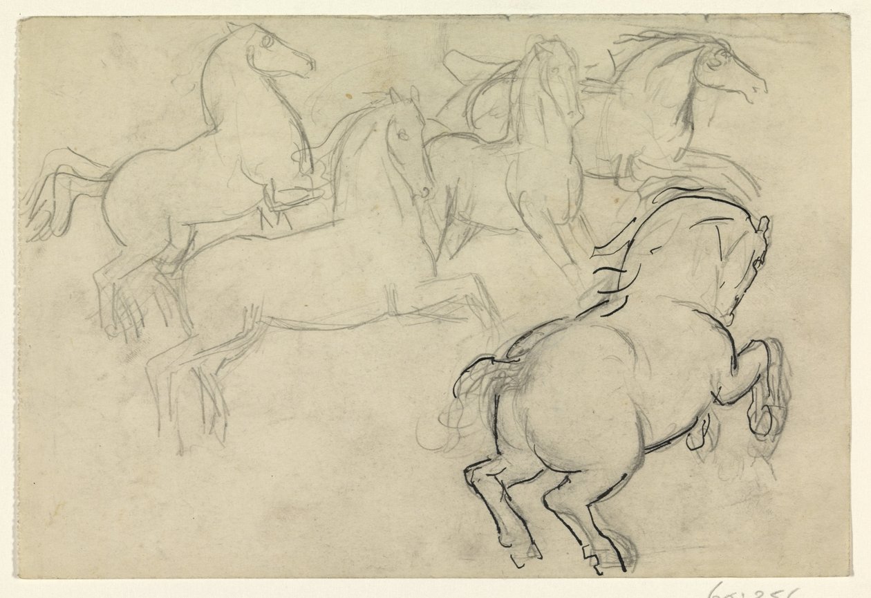 Galopujące konie autorstwa Leo Gestel