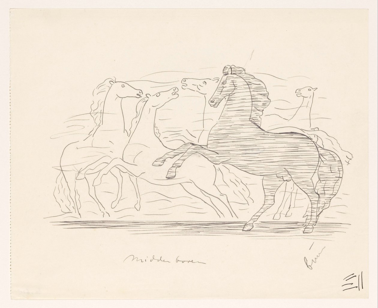 Stado koni autorstwa Leo Gestel