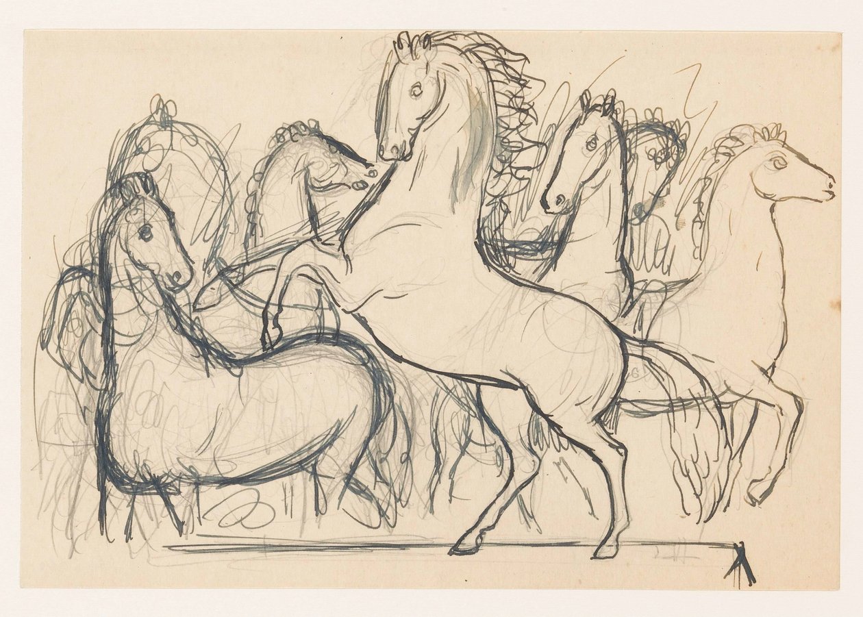 Stado koni autorstwa Leo Gestel