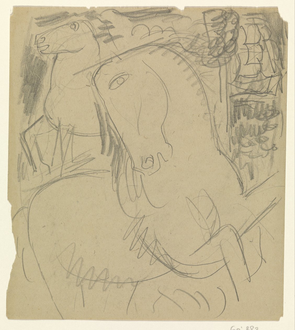 Dwa konie autorstwa Leo Gestel