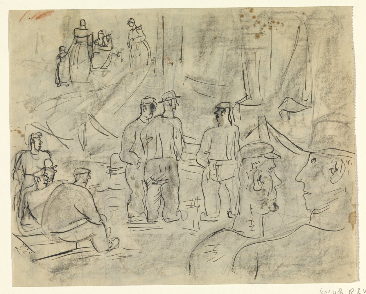 Rybacy w porcie autorstwa Leo Gestel