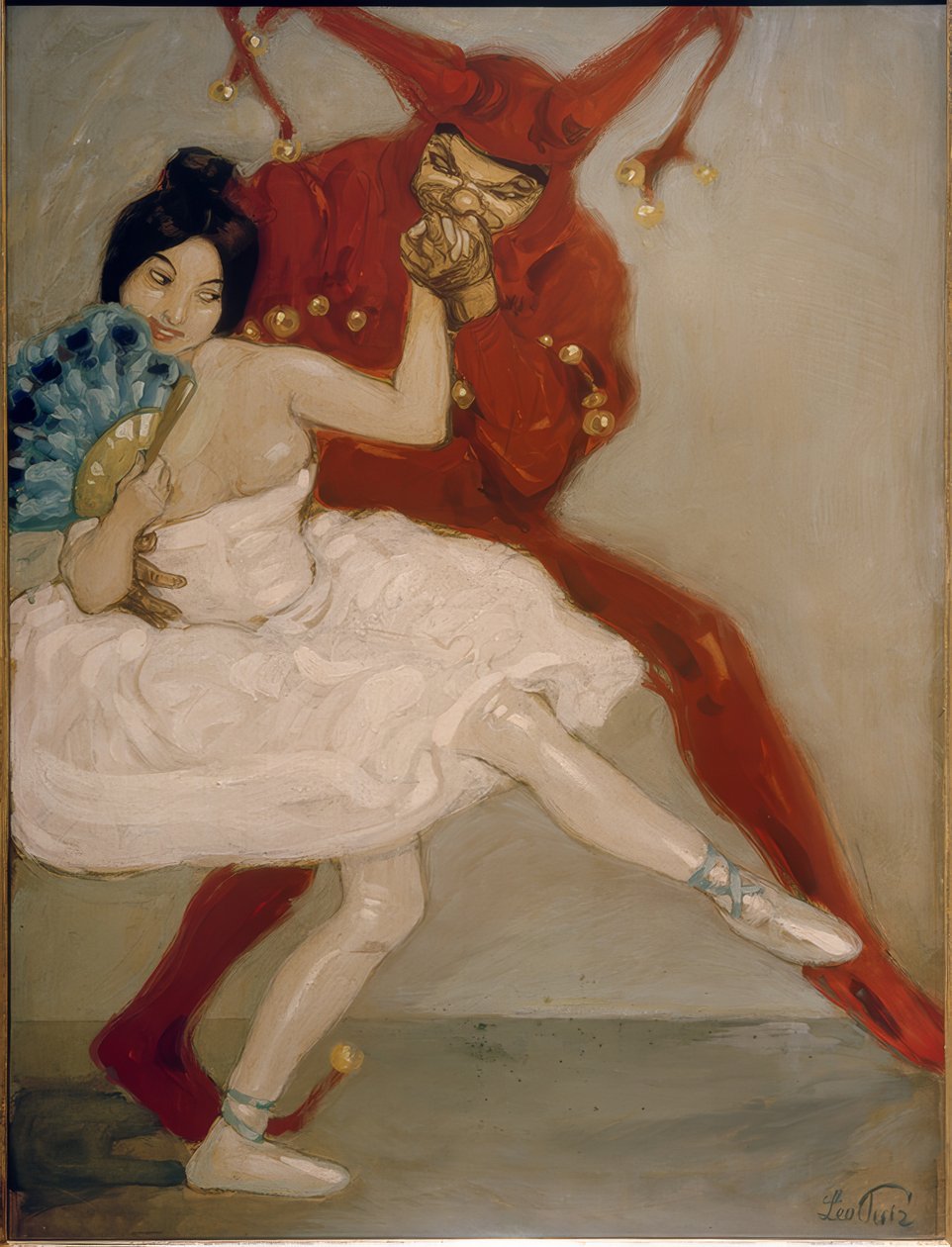 Till Eulenspiegel i tancerka baletowa autorstwa Leo Putz