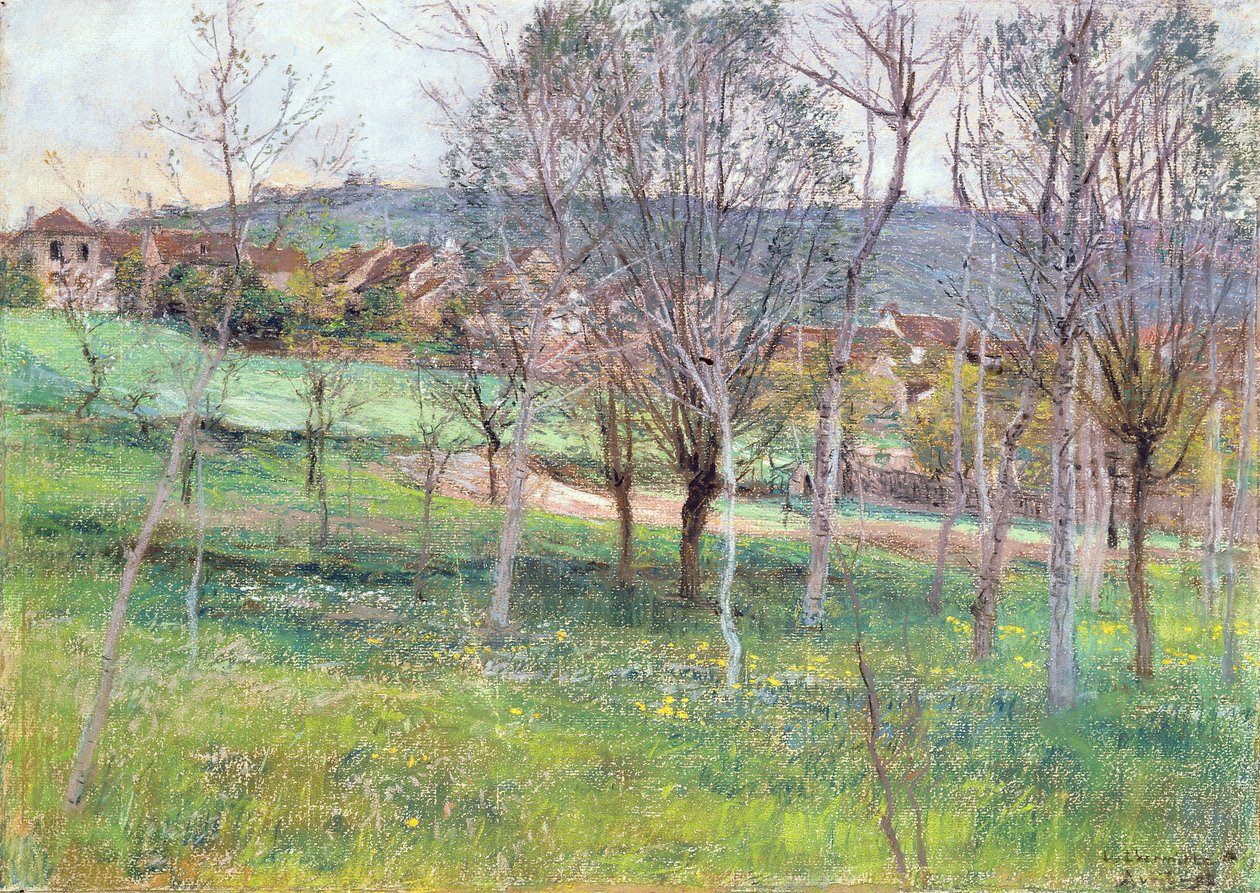 Krajobraz w północnej Francji, ok. 1892 (pastele) autorstwa Leon Augustin Lhermitte