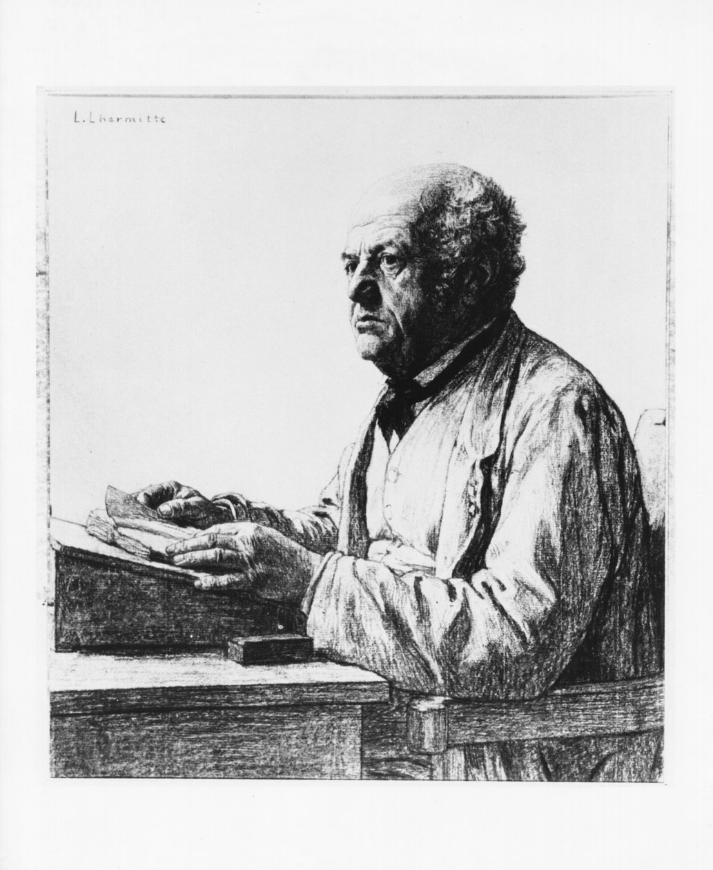 Ojciec Artysty (węgiel na papierze) autorstwa Leon Augustin Lhermitte