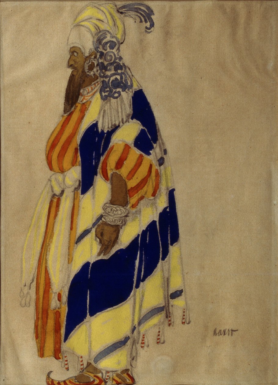Projekt kostiumu do baletu Islamey autorstwa Mily Balakirev (tempera na papierze) autorstwa Leon Bakst